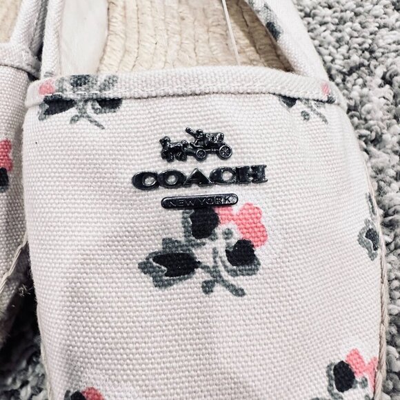 Coach Rhodelle Slip On Espradille Cream Floral Rose Casual Shoe Size 7.5 - Picture 8 of 8